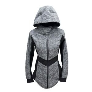 The North Face Size Small Polyester Gray/Black Heathered Women's‎ Jacket Workout